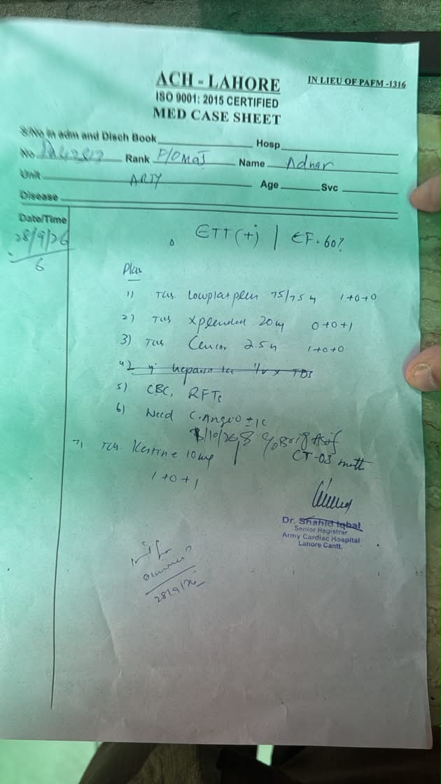 ACH Admission Case Sheet